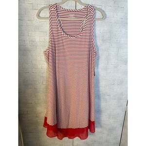 Jasmine & ginger women’s tank dress asymmetrical Costal Summer feminine stripes